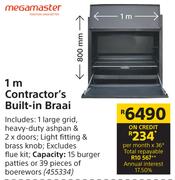 Megamaster 1m Contractor's Built In Braai