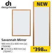 Designhouse Savannah Mirror 900mm L x 600mm W-Each