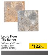 Ledro Floor Tile Range 500mm x 500mm-Per Sqm