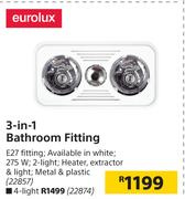 Eurolux 3 In 1 Bathroom Fitting (2 Lights)