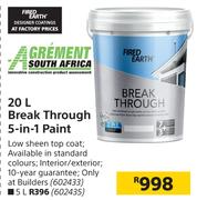 Fired Earth 5L Break Through 5 In 1 Paint