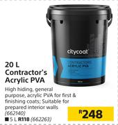 Citycoat 20L Contractor's Acrylic PVA