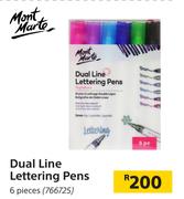Mont Marte Dual Line Lettering Pens 6 Pieces