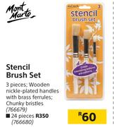 Mont Marte Stencil Brush Set 3 Pieces
