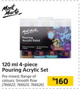 Mont Marte 120ml 4 Piece Pouring Acrylic Set