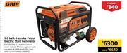 Grip 5.0kVA 4-Stroke Petrol Electric Start Generator SRGE500E