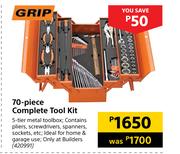 Grip 70-Piece Complete Tool Kit 5-Tier Metal Toolbox
