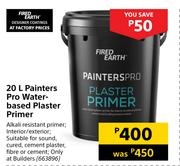 Fired Earth Painters Pro Water-Based Plaster Primer-20Ltr