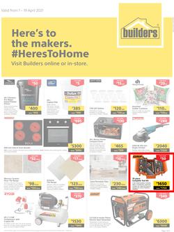 Builders Botswana : Here's To The Makers (1 April - 19 April 2021), page 1