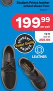 Student Prince Leather School Shoes (Up To Size 10)-Per Pair