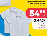 2-Pack Short-Sleeved Raosed Collar Shirts (5-6 Years)-Each