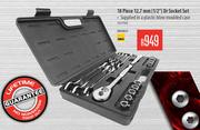 Mastercraft 18 Piece 12.7mm 1/2" Dr Socket Set