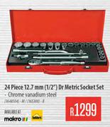 Mastercraft 24 Piece 12.7mm 1/2" Dr Metric Socket Set