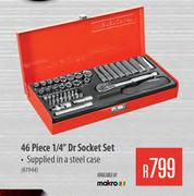 Mastercraft 46 Piece 1/4" Dr Socket Set