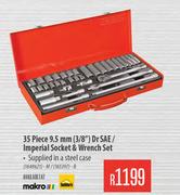 Mastercraft 35 Piece 9.5mm 3/8" Dr Imperial Socket & Wrench Set