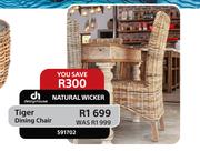 Design House Natural Wicker Tiger Dining Chair