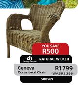 Design House Natural Wicker Geneva Occasional Chair