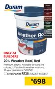 Duram Weather Roof Red-20Ltr