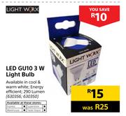 Light Worx LED GU10 3W Light Bulb