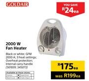 Goldair 2000W Fan Heater-Each