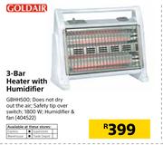 Goldair 3 Bar Heater With Humidifier 
