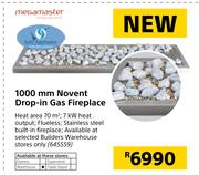 Megamaster 1000mm Novent Drop In Gas Fireplace