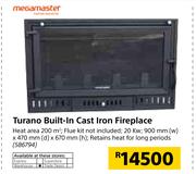 Megamaster Turano Built In Cast Iron Fireplace