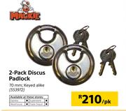 Mackie 2 Pack Discus Padlock-Per Pack