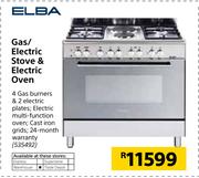 Elba Gas/Electric Stove & Electric Oven