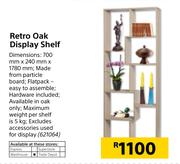 Retro Oak Display Shelf