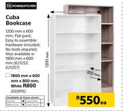 Home & Kitchen Cuba Bookcase-1200mm x 600mm