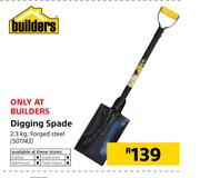 Builders Digging Spade