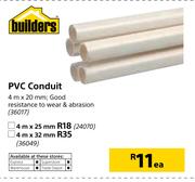 Builders PVC Conduit-4m x 32mm Each