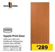 Solid Doors Sapele Print Door 2032 x 813mm