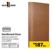 Solid Doors Hardboard Door 2032 x 813mm-Each