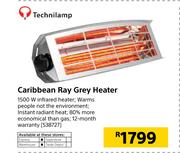 Technilamp Caribbean Ray Grey Heater