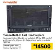 Megamaster Turano Built-In Cast Iron Fireplace