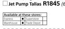 Jet Pump Tallas