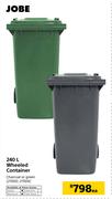 Jobe 240Ltr Wheeled Container-Each