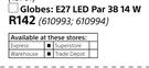 Eurolux Globes E27 LED Par 38 14W