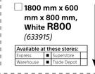 Home & Kitchen Cuba Bookcase (1800mm x 600mm x 800mm) White