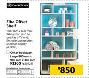 Home & Kitchen Offset Bookcase Large (800mm x 900mm x 300mm)