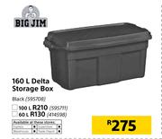 Big Jim Black 160Ltr Delta Storage Box