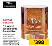 Fired Earth Velvet Wood Suede Preservative-5Ltr