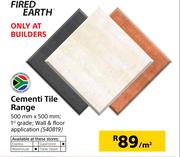 Fired Earth Cement Tile Range-Per Sqm