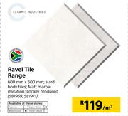 Ceramic Industries Ravel Tile Range-Per Sqm