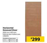 Horizontal Grooved Door