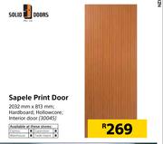 Solid Doors Sapele Print Door