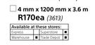Nutec Ceiling Board (4mm x 1200mm x 3.6m)
