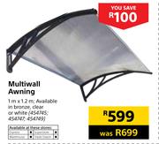 Multiwall Awning 1m x 1.2m